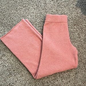 UGG® Terri Cozy Knit Wide Leg Lounge Pull-On Pants Size Small in Coral